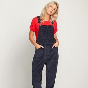 Navy Blue Corduroy Volom Overalls Size M (8)